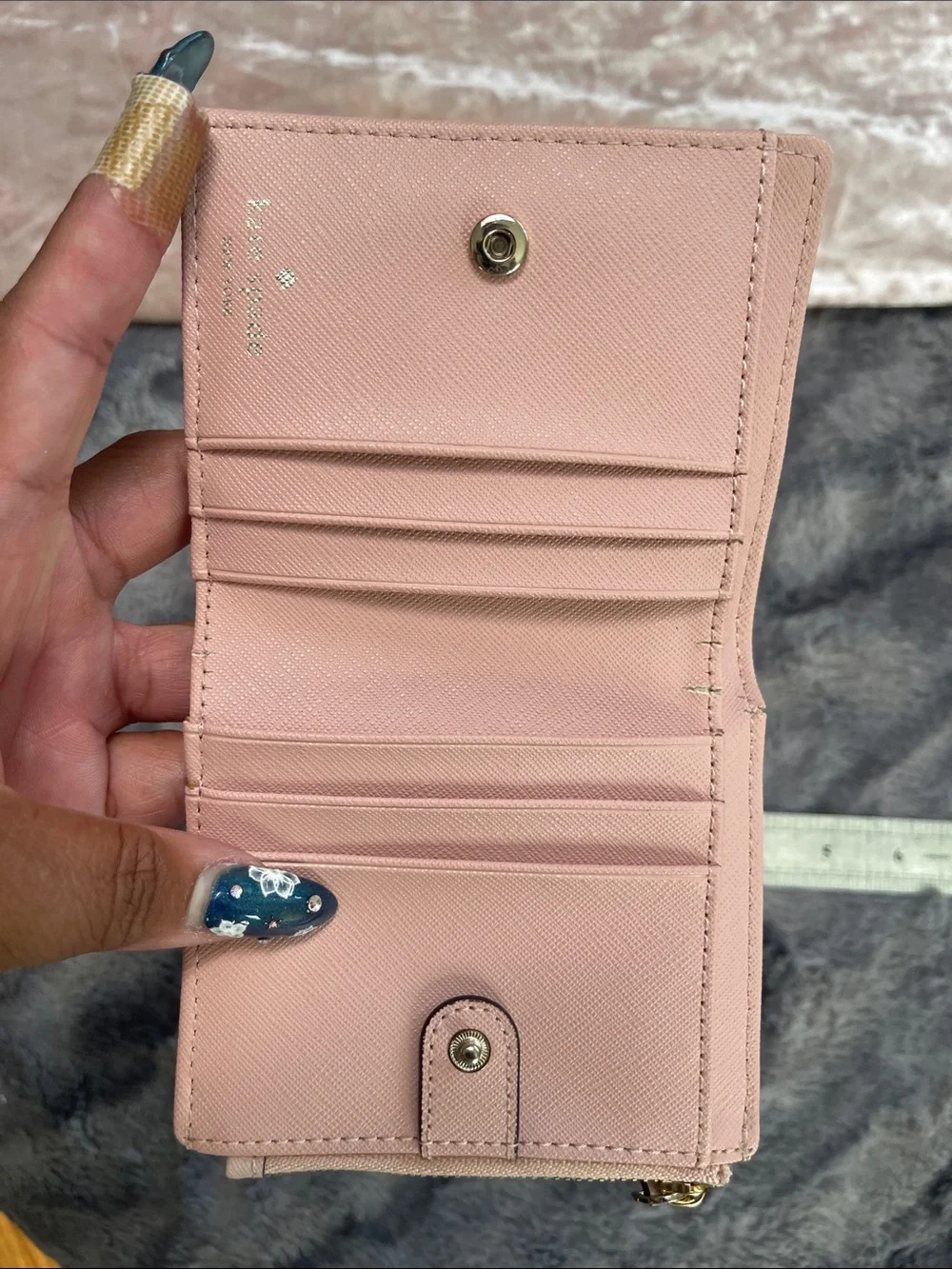 kate spade Pink Flamingo Appliqué Small Zip Wallet